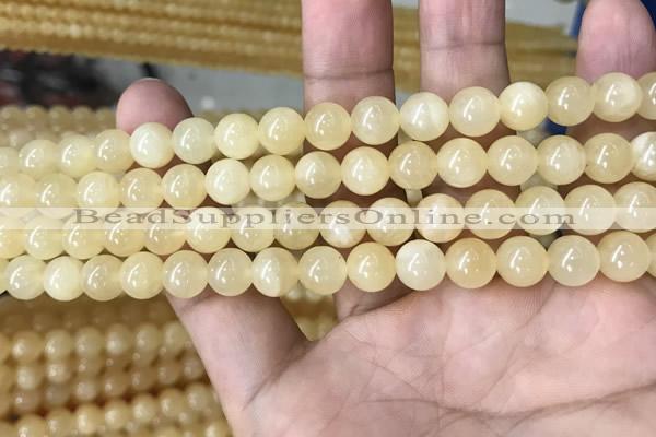 CHJ12 15.5 inches 8mm round honey jade beads wholesale