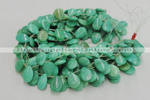 CHM10 16 inches 18*25mm flat teardrop green hemimorphite beads wholesale