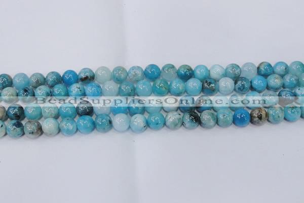 CHM203 15.5 inches 10mm round blue hemimorphite beads wholesale