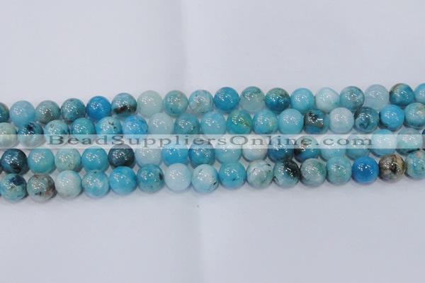 CHM204 15.5 inches 12mm round blue hemimorphite beads wholesale