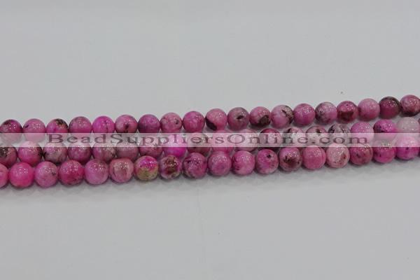 CHM222 15.5 inches 8mm round dyed hemimorphite beads wholesale