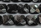 CHS27 15.5 inches 15*15mm faceted square natural hypersthene beads