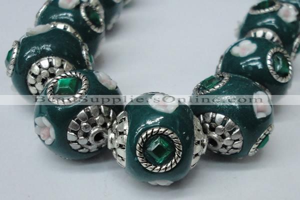 CIB115 18mm round fashion Indonesia jewelry beads wholesale