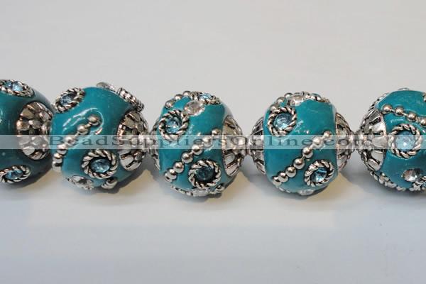 CIB122 19mm round fashion Indonesia jewelry beads wholesale