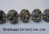 CIB124 19mm round fashion Indonesia jewelry beads wholesale