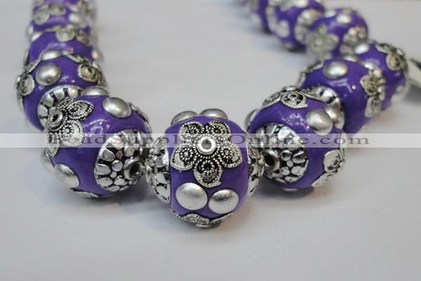 CIB222 18mm round fashion Indonesia jewelry beads wholesale