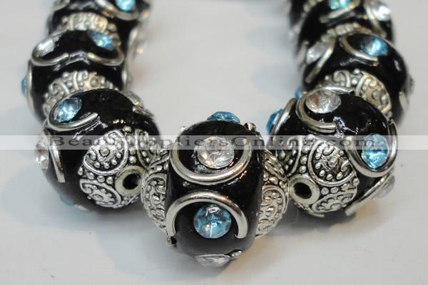 CIB237 15mm round fashion Indonesia jewelry beads wholesale