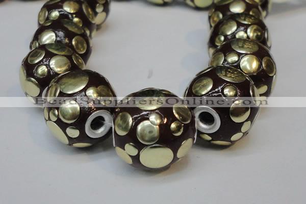 CIB246 18mm round fashion Indonesia jewelry beads wholesale