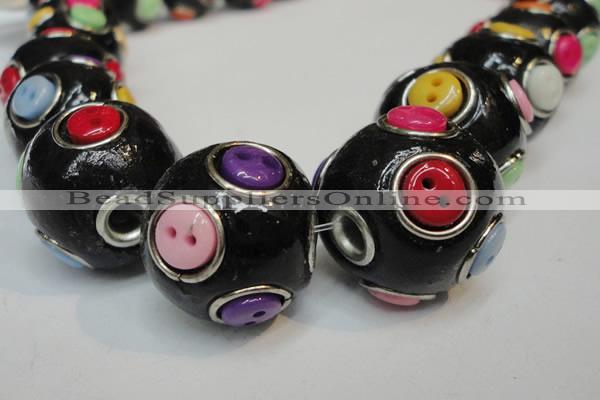 CIB352 20mm round fashion Indonesia jewelry beads wholesale