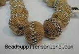 CIB425 25mm round fashion Indonesia jewelry beads wholesale