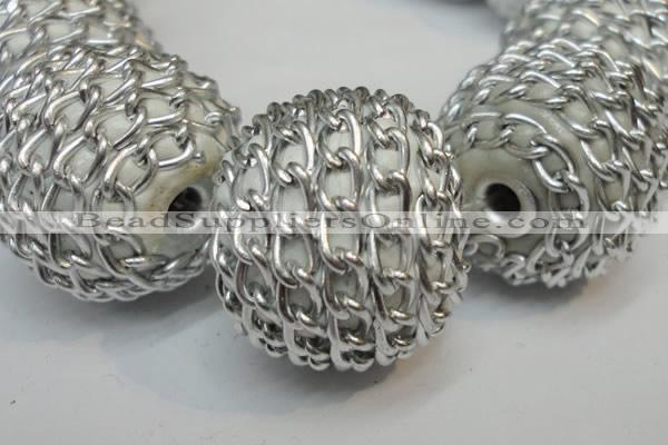 CIB450 24mm round fashion Indonesia jewelry beads wholesale