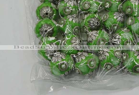 CIB508 22mm round fashion Indonesia jewelry beads wholesale