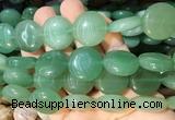 CIBS04 15 inches 20mm coin green aventurine gemstone beads wholesale