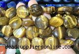 CIBS10 15 inches 20mm coin yellow tiger eye gemstone beads wholesale