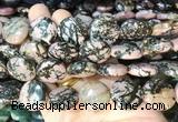 CIBS27 15 inches 20mm coin black veined rhodonite gemstone beads wholesale