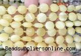 CIBS37 15 inches 10mm coin honey jade gemstone beads wholesale