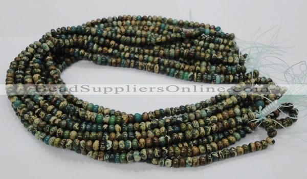 CIJ06 15.5 inches 4*6mm rondelle impression jasper beads wholesale