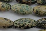 CIJ102 15.5 inches 15*30mm rice impression jasper beads wholesale