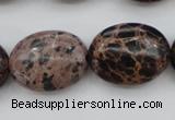 CIJ123 15.5 inches 13*18mm oval dyed impression jasper beads wholesale