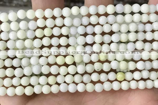 CIJ200 15.5 inches 4mm round ivory jade beads wholesale