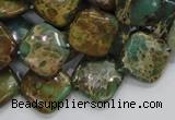 CIJ23 15.5 inches 16*16mm diamond impression jasper beads wholesale