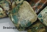 CIJ25 15.5 inches 40*40mm diamond impression jasper beads wholesale