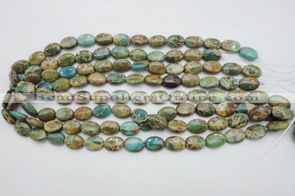 CIJ35 15.5 inches 10*14mm oval impression jasper beads wholesale