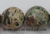 CIJ86 15.5 inches 18mm round impression jasper beads wholesale