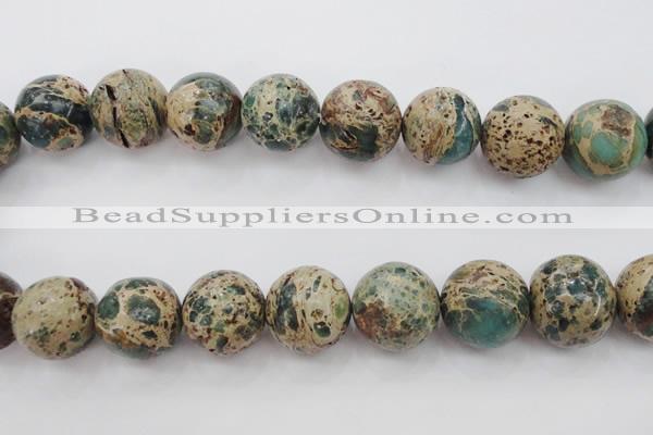 CIJ86 15.5 inches 18mm round impression jasper beads wholesale