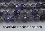 CIL117 15.5 inches 4mm faceted round iolite gemstone beads