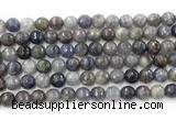 CIL119 15.5 inches 8mm faceted round iolite gemstone beads