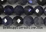 CIL50 15.5 inches 6mm faceted round iolite gemstone beads