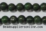 CIS01 15.5 inches 6mm round green iron stone beads wholesale