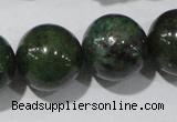 CIS05 15.5 inches 14mm round green iron stone beads wholesale