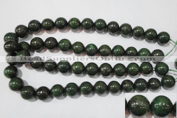 CIS06 15.5 inches 16mm round green iron stone beads wholesale