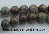 CJA02 15.5 inches 10mm round green jasper beads wholesale