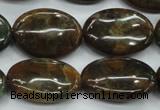 CJA21 15.5 inches 18*25mm oval green jasper beads wholesale