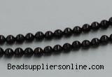 CJB01 16 inches 4mm round natural jet gemstone beads wholesale