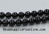 CJB02 16 inches 6mm round natural jet gemstone beads wholesale