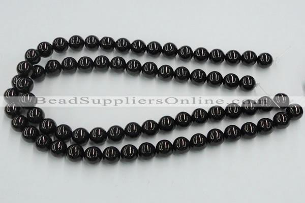 CJB04 16 inches 12mm round natural jet gemstone beads wholesale