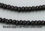 CJB09 16 inches 4*6mm rondelle natural jet gemstone beads wholesale