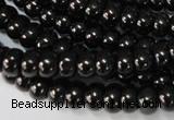 CJB48 15.5 inches 4*6mm rondelle natural jet gemstone beads