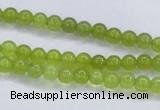 CKA01 15.5 inches 4mm round Korean jade gemstone beads