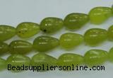 CKA106 15.5 inches 8*12mm teardrop Korean jade gemstone beads