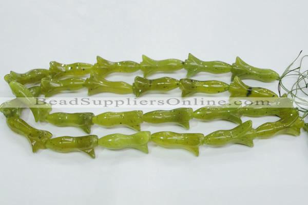 CKA110 15.5 inches 16*35mm flower Korean jade gemstone beads