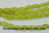 CKA15 15.5 inches 4*6mm rice Korean jade gemstone beads