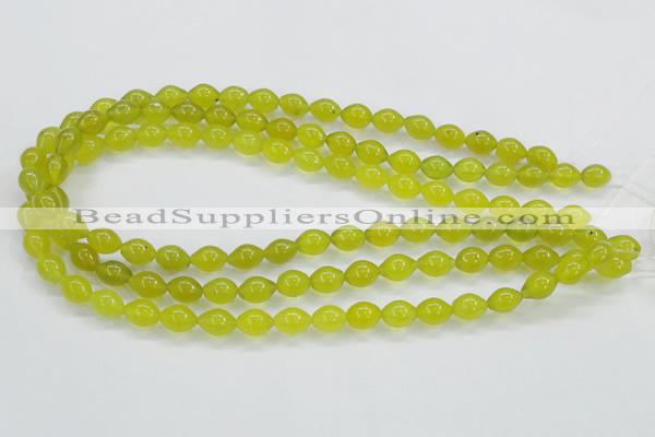 CKA17 15.5 inches 8*10mm rice Korean jade gemstone beads