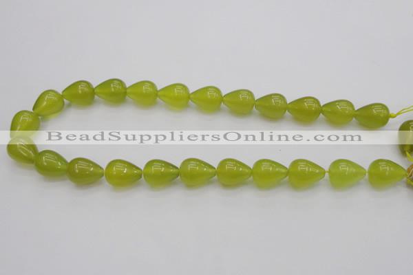 CKA213 15.5 inches 13*18mm teardrop Korean jade gemstone beads