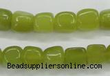 CKA23 15.5 inches 7*10mm nugget Korean jade gemstone beads