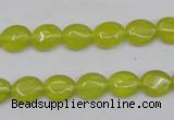 CKA242 15.5 inches 8*10mm oval Korean jade gemstone beads